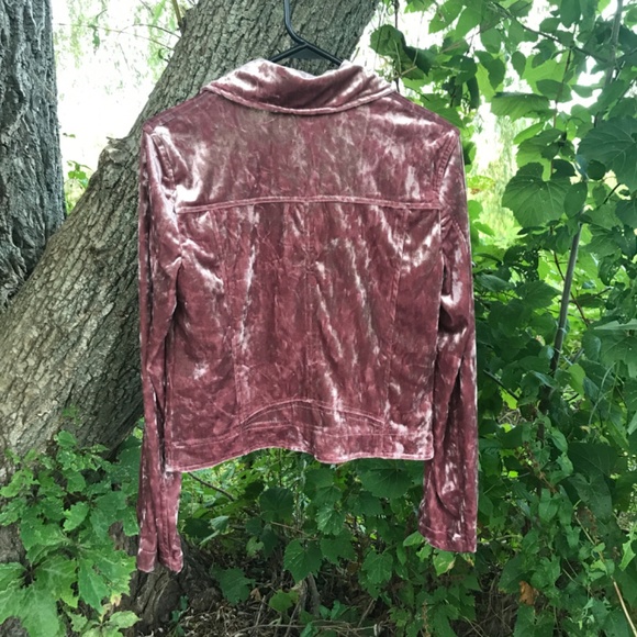 🌻NWT!! Beautiful Crushed Velvet Motorcycle Jacket - Picture 8 of 9